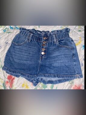wild fable Blue Denim Paperbag Waist Jean Shorts